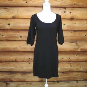 NWT Ann Taylor Black Petite Wool Knit Dress